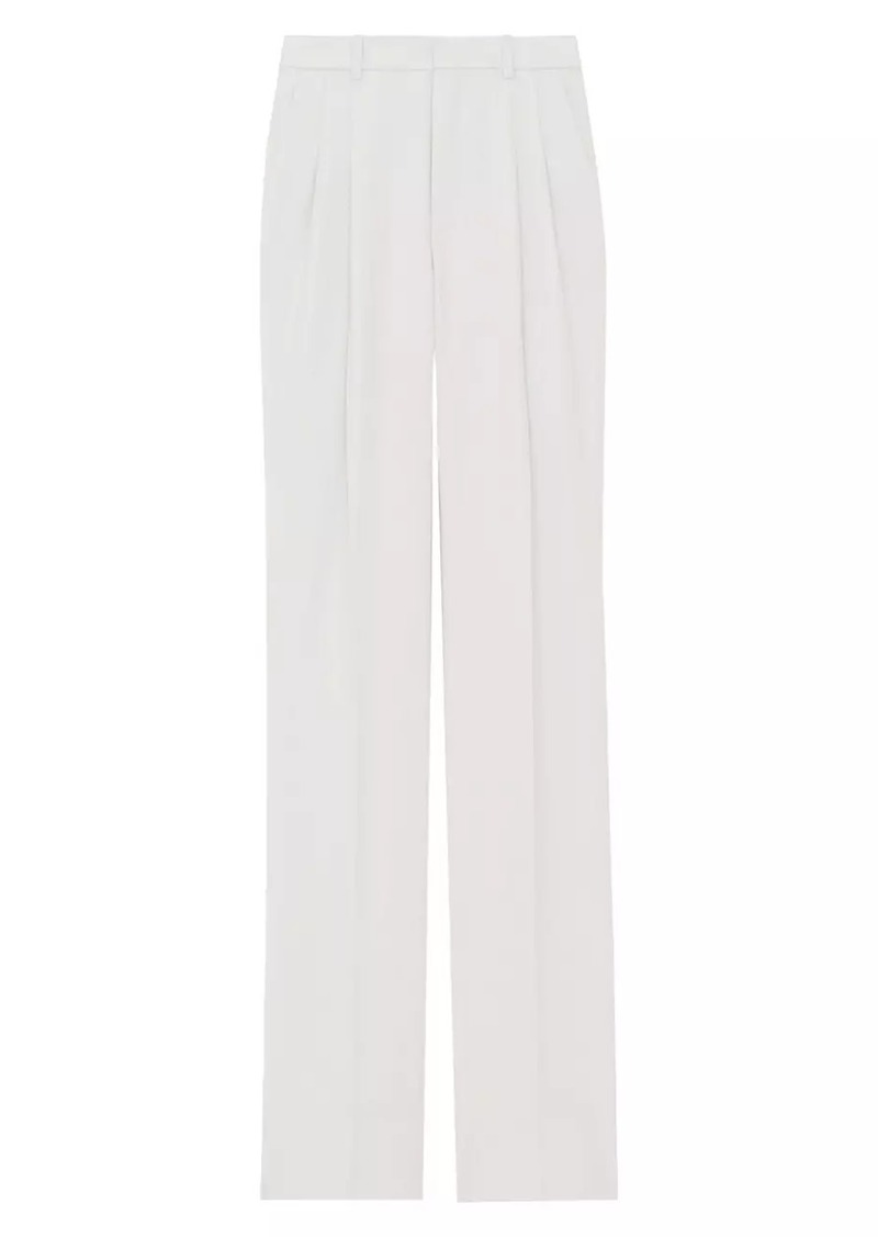 Saint Laurent Wide-Leg Pants In Wool Gabardine