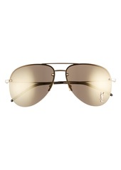 Saint Laurent 59mm Aviator Sunglasses in Gold/Gold at Nordstrom