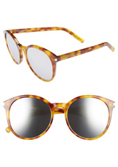 Women's Saint Laurent 'Classic' 54mm Sunglasses - Olive Havana/ Silver