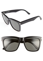 Women's Saint Laurent Devon 55mm Sunglasses - Black/ Grey