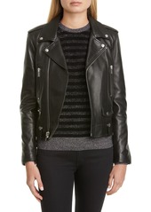 Women's Saint Laurent Leather Moto Jacket