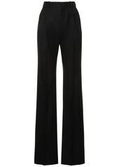 Saint Laurent Wool & Cotton Wide Pants