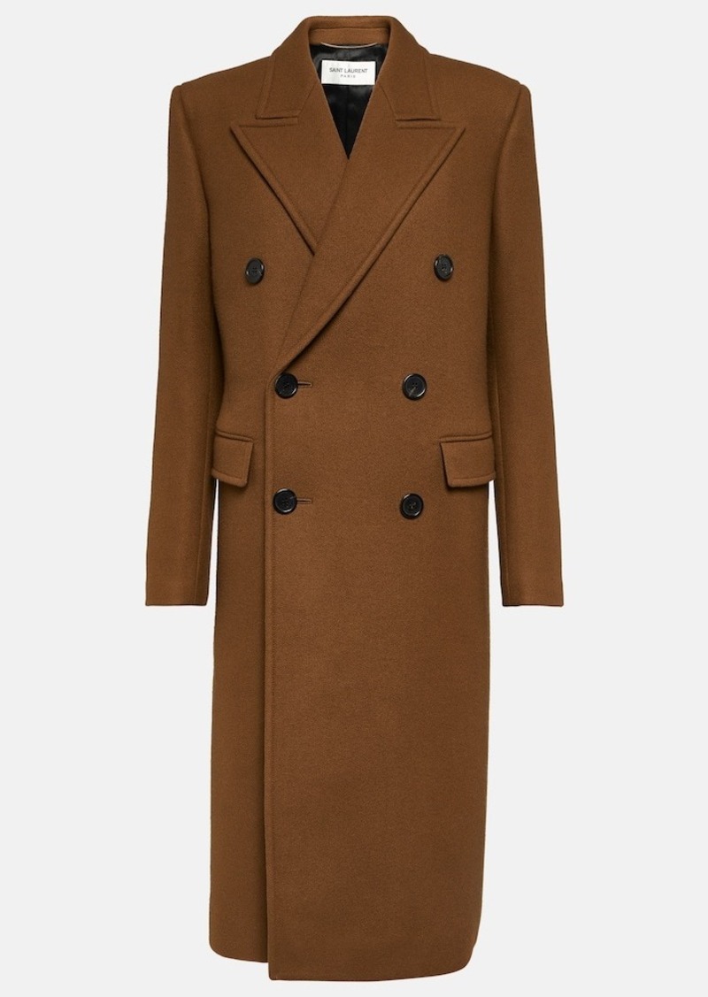 Saint Laurent Wool-blend gabardine coat