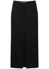 Saint Laurent Wool Blend Long Skirt