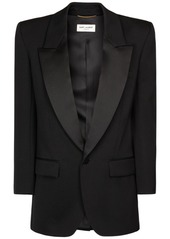Saint Laurent Wool Gabardine Tuxedo Jacket