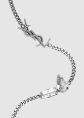 Saint Laurent Ysl & Crystals Chain Bracelet