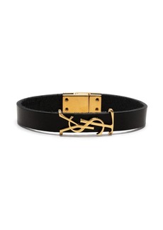 Saint Laurent YSL charm leather bracelet