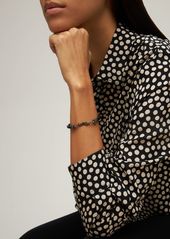 Saint Laurent Ysl Closure Leather Cord Bracelet