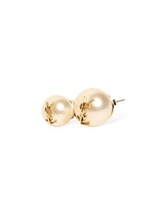 Saint Laurent Ysl Imitation Pearl Stud Earrings