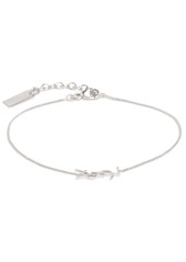 Saint Laurent Ysl Logo Fine Chain Bracelet