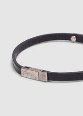 Saint Laurent Ysl Logo Tag Leather Bracelet