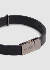 Saint Laurent Ysl Opyum Leather Bracelet