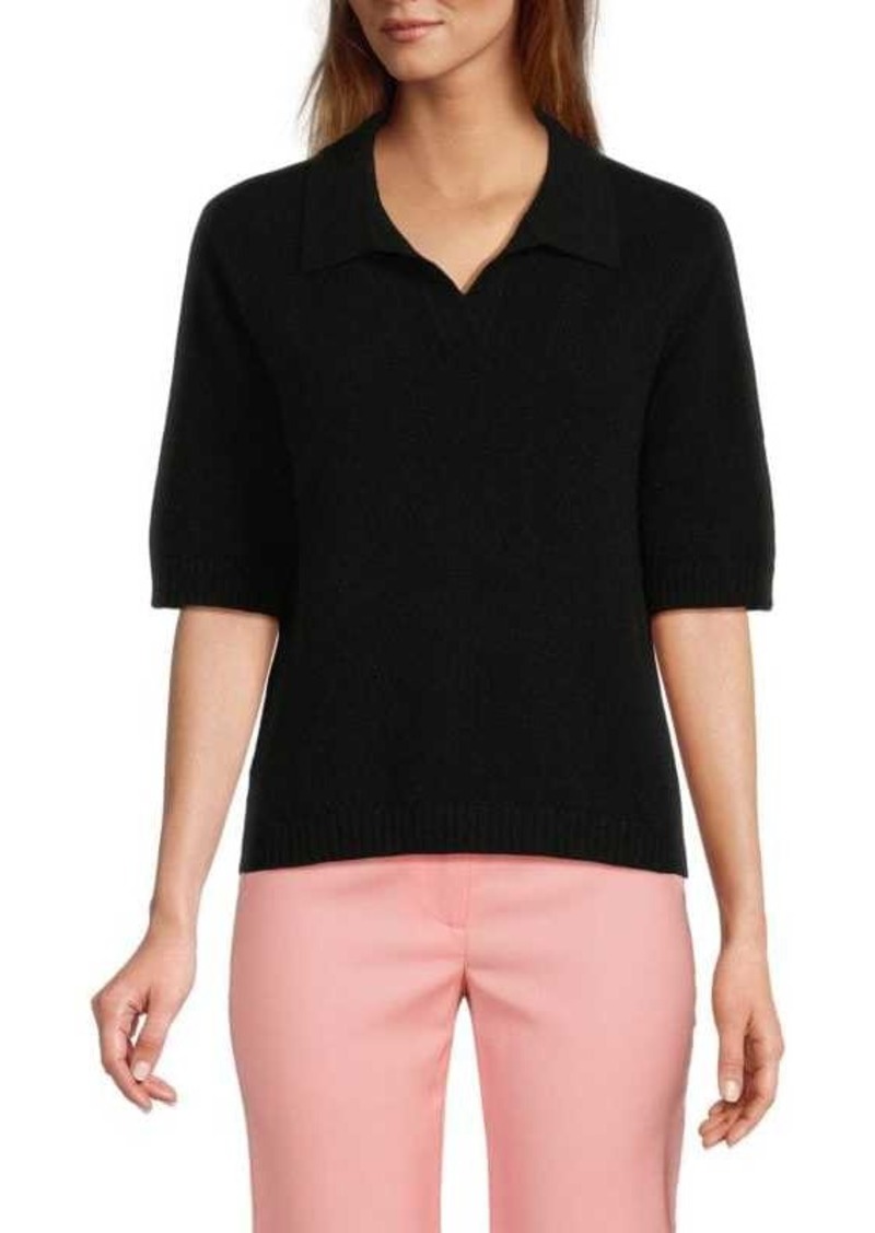 Saks Fifth Avenue 100% Cashmere Sweater Polo