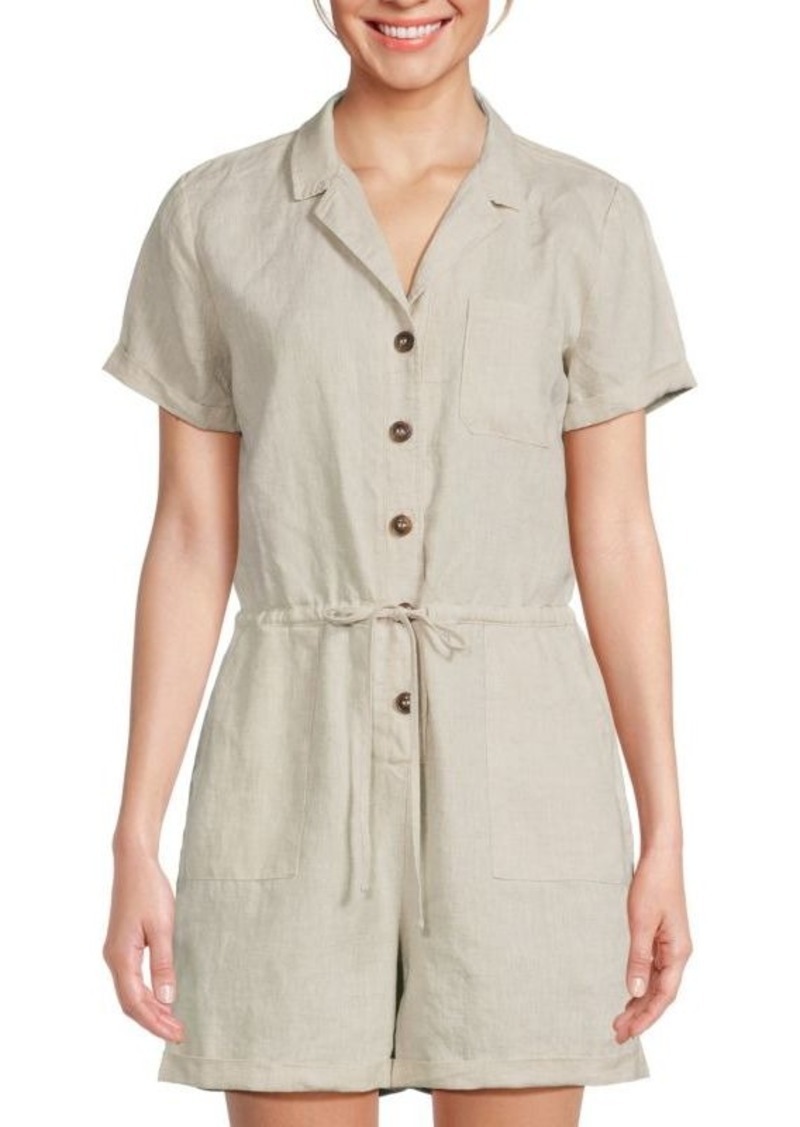 Saks Fifth Avenue 100% Linen Romper