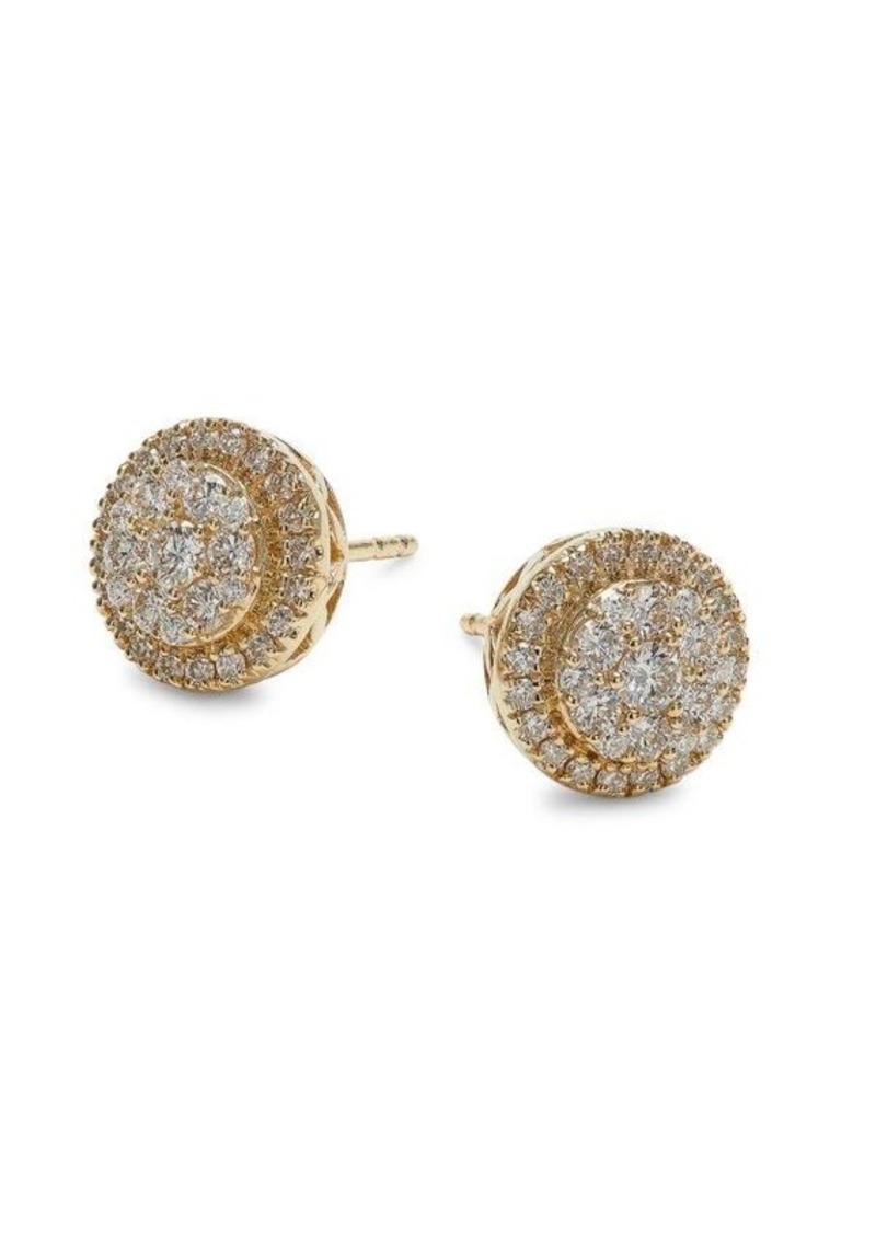Saks Fifth Avenue 14K Gold & 1.085 TCW Lab Grown Diamond Stud Earrings