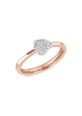 Saks Fifth Avenue 14K Rose Gold & 0.05 TCW Diamond Heart Ring