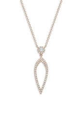 Saks Fifth Avenue 14K Rose Gold & 0.2 TCW Diamond Pendant Necklace/18"