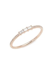 Saks Fifth Avenue 14k Rose Gold & Diamond Ring/Size 7