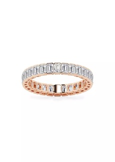 Saks Fifth Avenue 14K Rose Gold & Emerald-Cut Lab-Grown Diamond Eternity Band/2.00-5.00 TCW