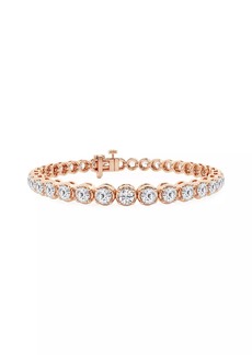 Saks Fifth Avenue 14K Rose Gold & Round Lab-Grown Diamond 4-Prong Tennis Bracelet/1.00-10.00 TCW