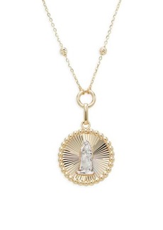 Saks Fifth Avenue 14K Two Tone Gold Guadalupe Pendant Necklace