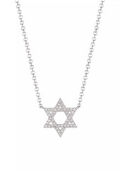 Saks Fifth Avenue 14K White Gold & 0.11 TCW Diamond Star Of David Pendant Necklace