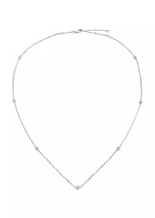 Saks Fifth Avenue 14K White Gold & 0.35 TCW Diamond Station Necklace