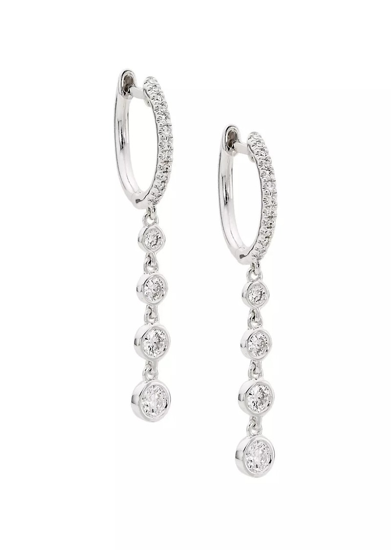 Saks Fifth Avenue 14K White Gold & 0.45 TCW Diamond Single Drop Earring