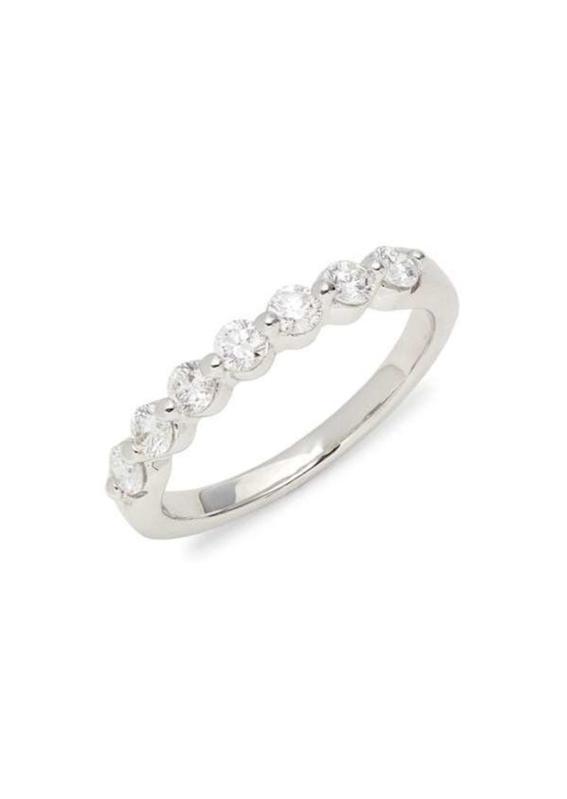 Saks Fifth Avenue 14K White Gold & 0.5 TCW Lab Grown Diamond Band Ring
