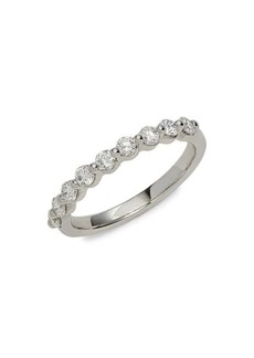 Saks Fifth Avenue ​14K White Gold & 0.5 TCW Lab Grown Diamond Band Ring