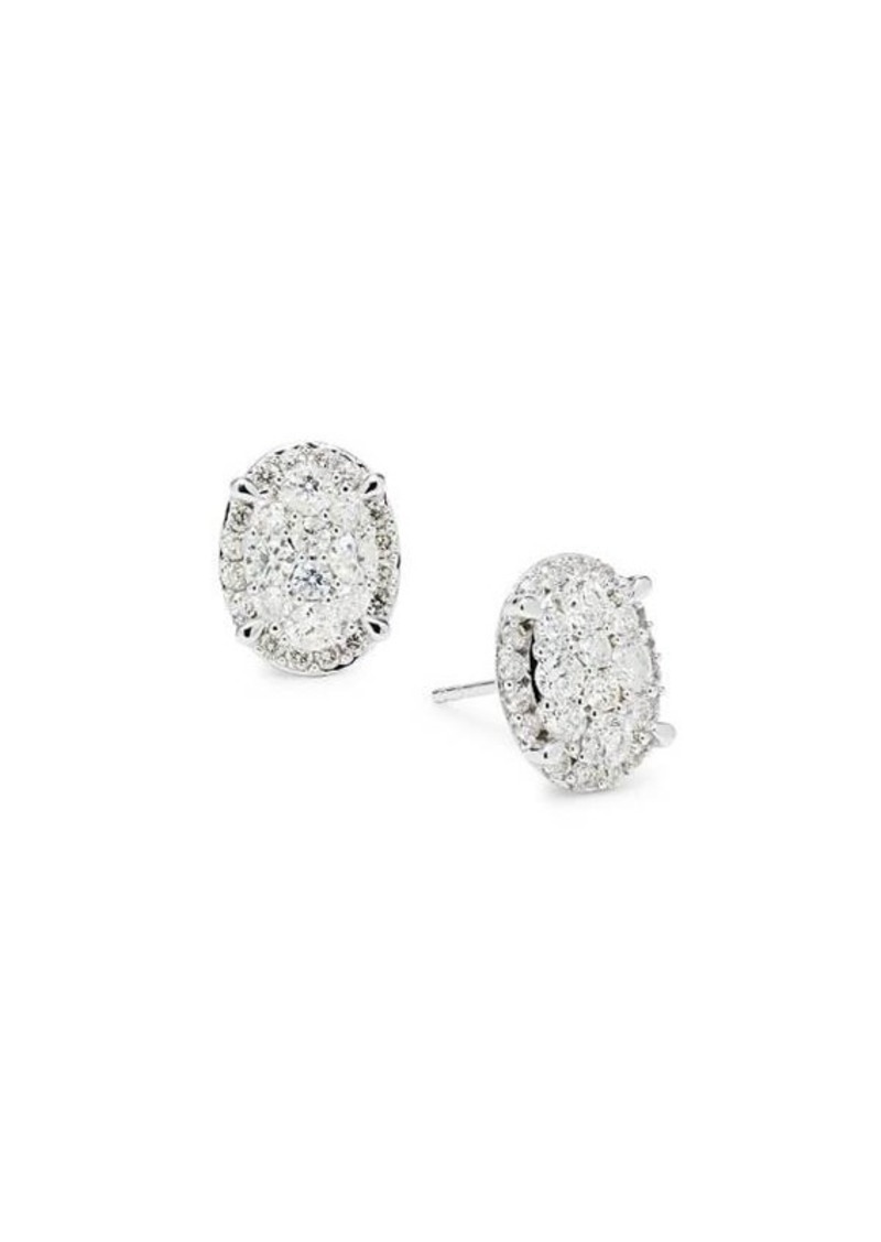 Saks Fifth Avenue 14K White Gold & 1 TCW Diamond Stud Earrings