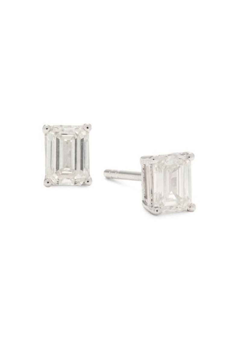 Saks Fifth Avenue 14K White Gold & 1 TCW Lab Grown Diamond Stud Earrings