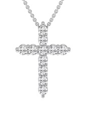 Saks Fifth Avenue 14K White Gold & 1 TCW Natural Diamond Cross Pendant Necklace