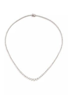 Saks Fifth Avenue 14K White Gold & 10 TCW Natural Diamond Tennis Necklace