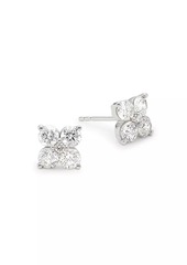 Saks Fifth Avenue 14K White Gold & 1.2 TCW Natural Diamond Cluster Stud Earrings