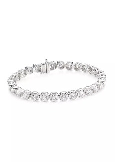 Saks Fifth Avenue 14K White Gold & 12.0 TCW Diamond Prong-Set Tennis Bracelet