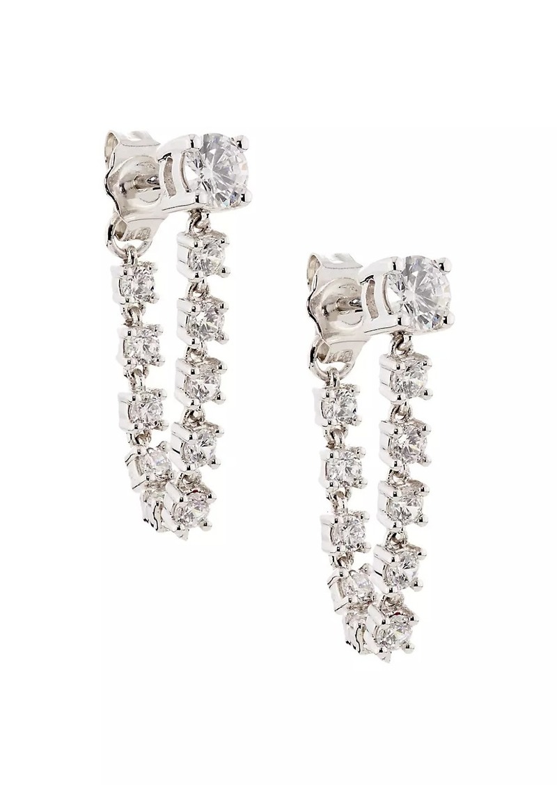 Saks Fifth Avenue 14K White Gold & 1.25 TCW Lab-Grown Diamond Chain Earrings