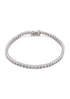 Saks Fifth Avenue 14K White Gold & 1.25 TCW Lab Grown Round Diamond Tennis Bracelet