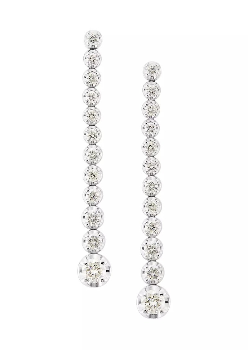 Saks Fifth Avenue 14K White Gold & 1.35 TCW Diamond Drop Earrings