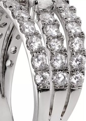 Saks Fifth Avenue 14K White Gold & 2.00 TCW Lab-Grown Diamond Triple-Row Ring