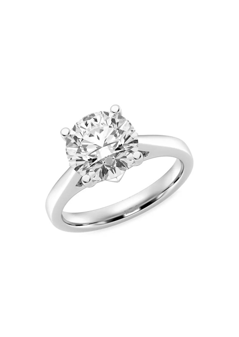 Saks Fifth Avenue 14K White Gold & 3 TCW Lab-Grown Diamond Solitaire Engagement Ring