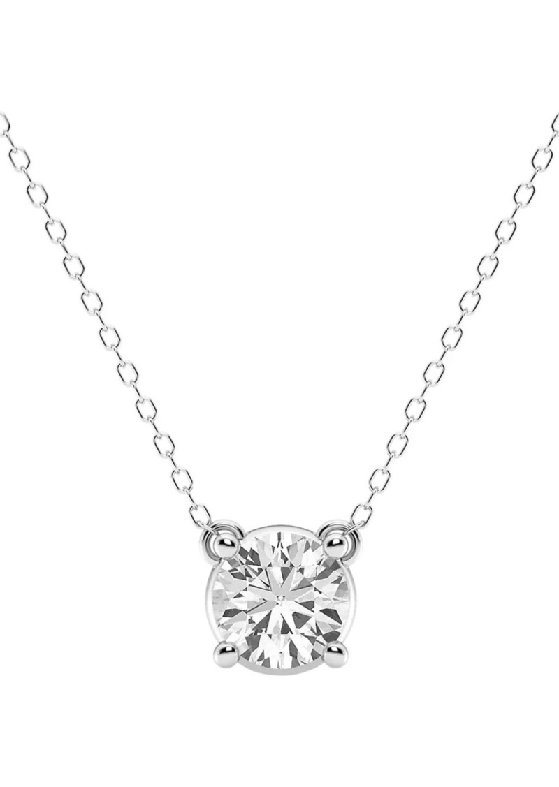 Saks Fifth Avenue 14K White Gold & 3 TCW Round Lab-Grown Diamond Pendant Necklace