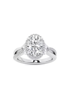 Saks Fifth Avenue 14K White Gold & 3.2 TCW Lab-Grown Diamond Engagement Ring