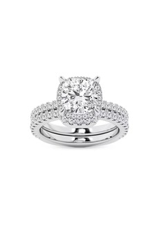Saks Fifth Avenue 14K White Gold & 3.75 TCW Lab-Grown Diamond 2-Piece Wedding Ring Set