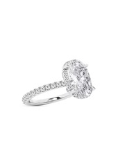 Saks Fifth Avenue 14K White Gold & 3.75 TCW Lab-Grown Diamond Halo Engagement Ring