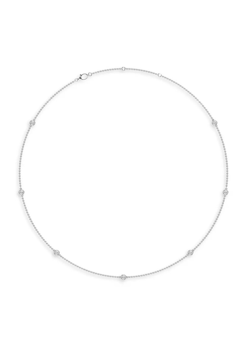 Saks Fifth Avenue 14K White Gold & 7-Diamond Station Necklace/0.70-2.10 TCW