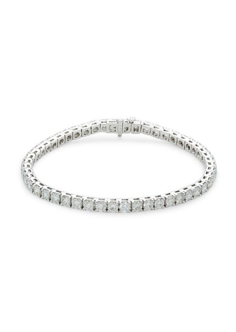 Saks Fifth Avenue 14K White Gold & 8 TCW Lab-Grown Diamond Tennis Bracelet