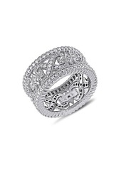 Saks Fifth Avenue 14K White Gold & Diamond Scroll Ring/Size 8