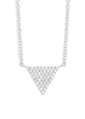 Saks Fifth Avenue 14K White Gold & Diamond Triangle Necklace