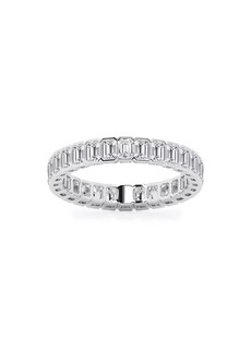 Saks Fifth Avenue 14K White Gold & Emerald-Cut Lab-Grown Diamond Eternity Band/2.00-5.00 TCW